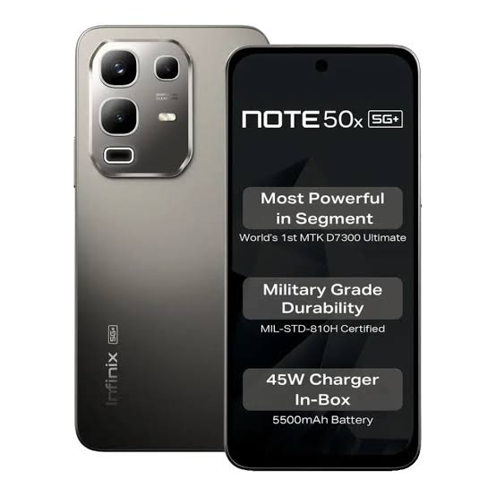 Infinix Note 50x 5G+ With World's 1st MediaTek Dimensity 7300 Ultimate Chipse