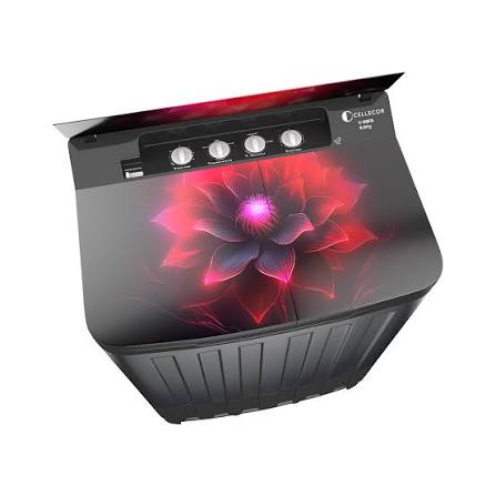 Cellecor E90FG - 9Kg Semi Automatic Washing Machine with Fully Toughened Glass