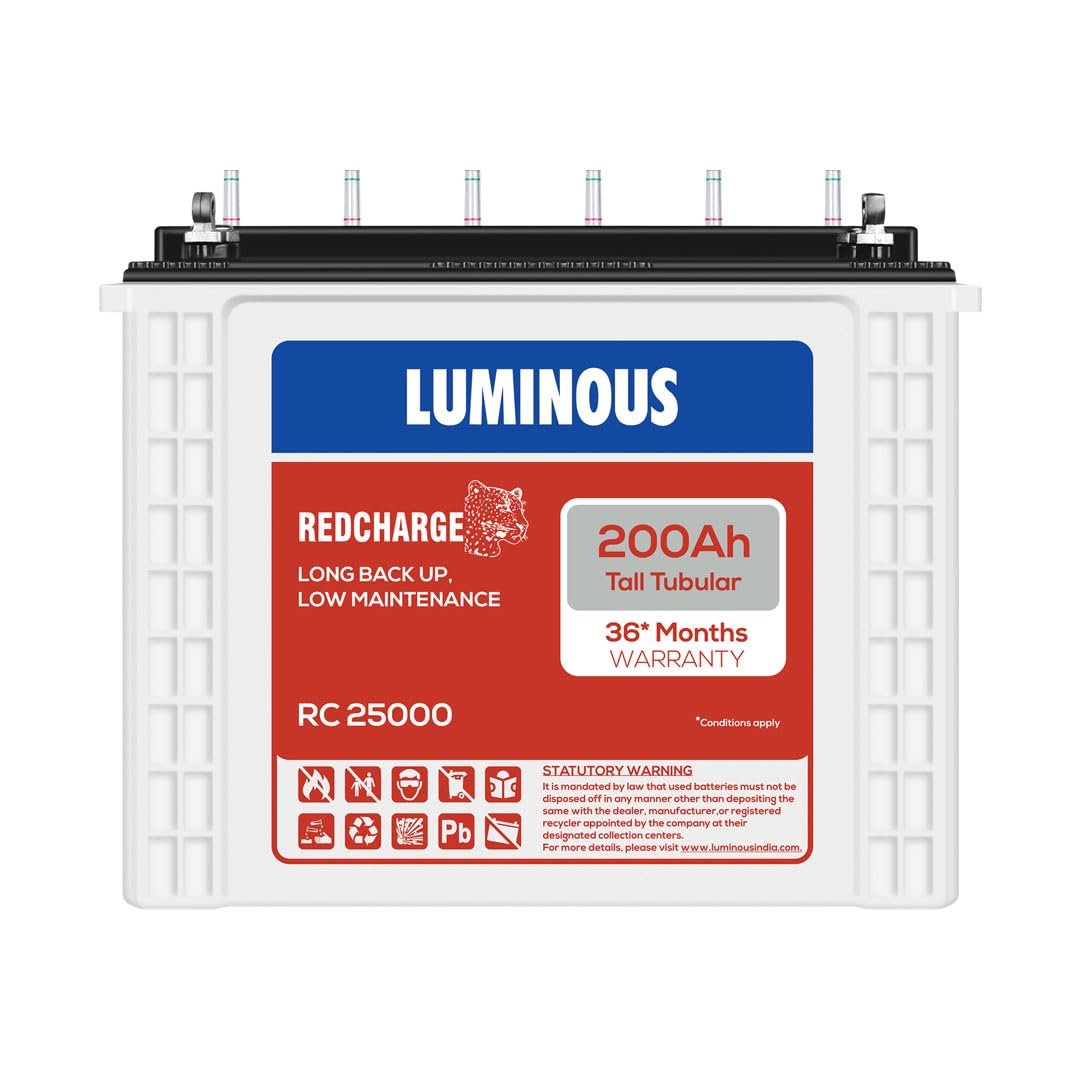 Luminous Red Charge RC 25000 Tall Tubular Inverter Battery