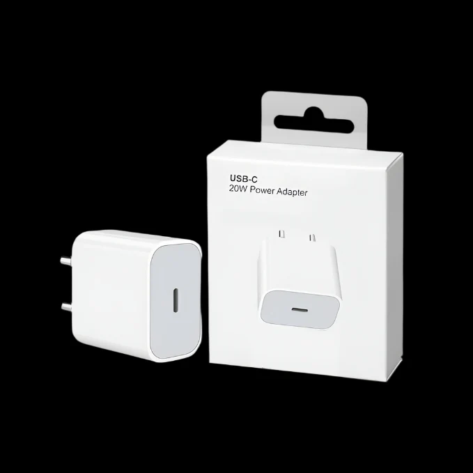 Apple 20W ,USB-C Power Charging Adapter for iPhone, iPad & AirPods (White)