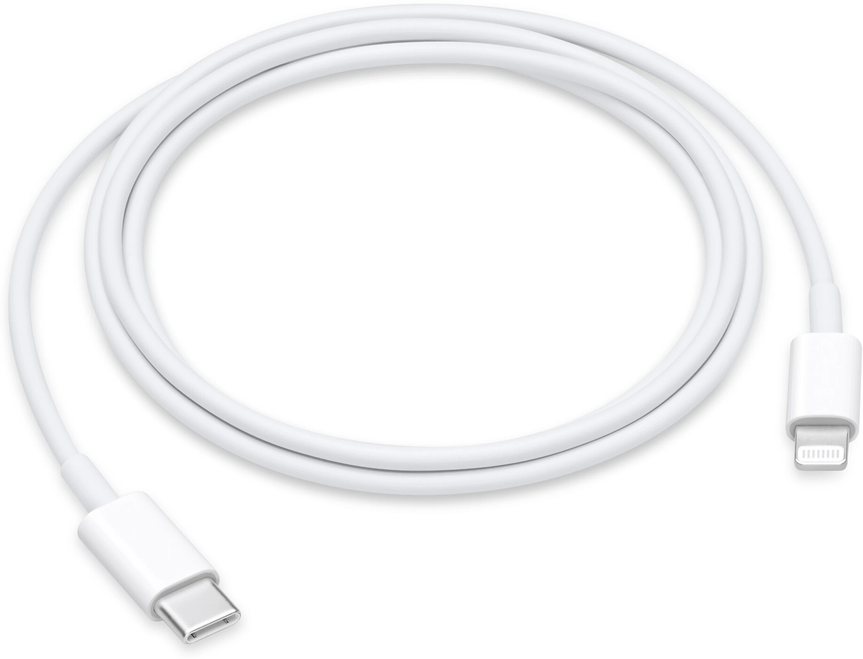 Apple Lightning Cable 1 m MUQ93ZM/A (Compatible with Mobile, Power Bank, MP3 Player, Wired Bluetooth Earphones, Tablet, White, USB Type C To Lightning)